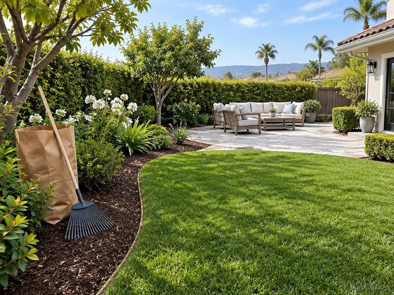 Manicured estate garden in Beverly Hills